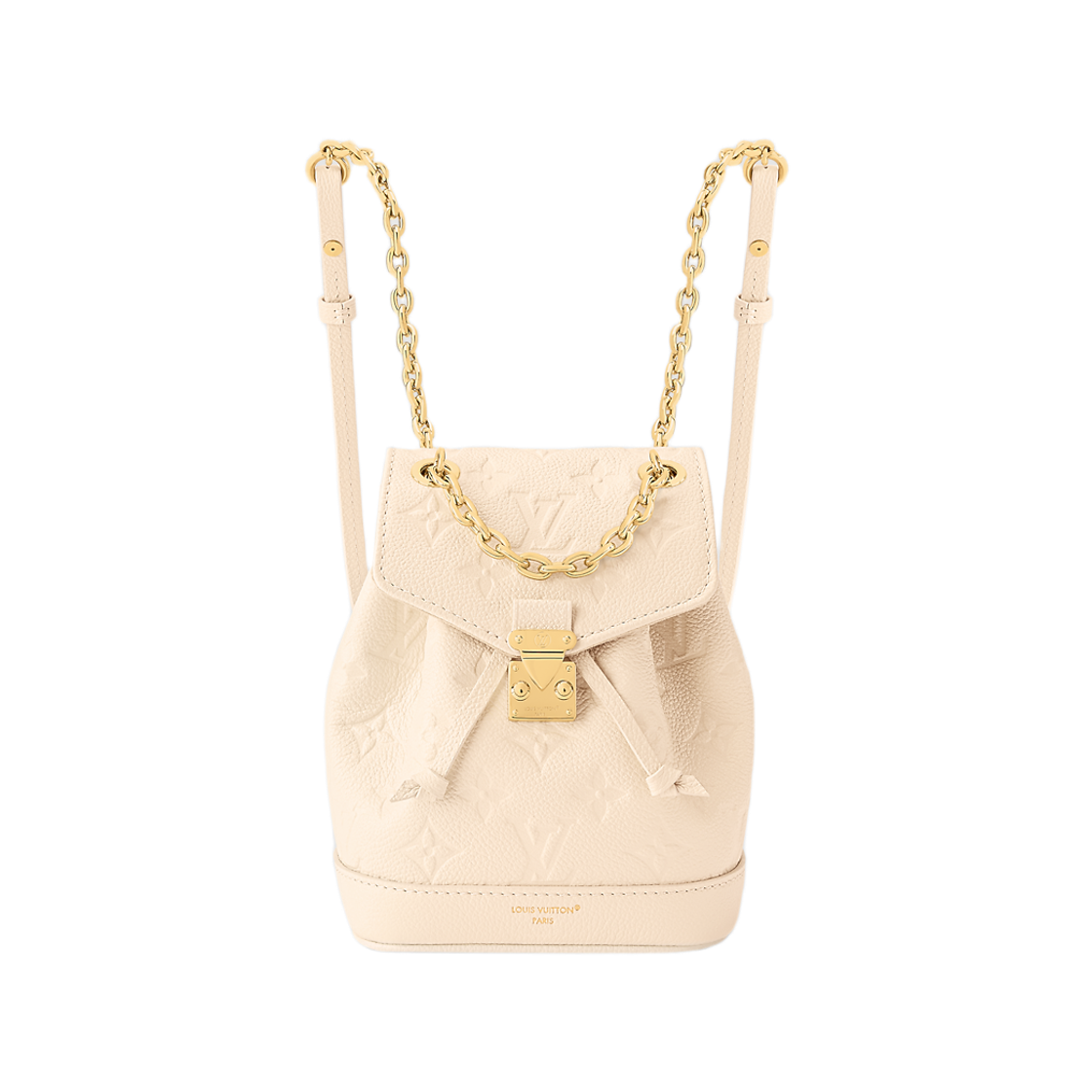 M25819 Louis Vuitton Nano Noe Monogram Empreinte Leather Backpack Cream