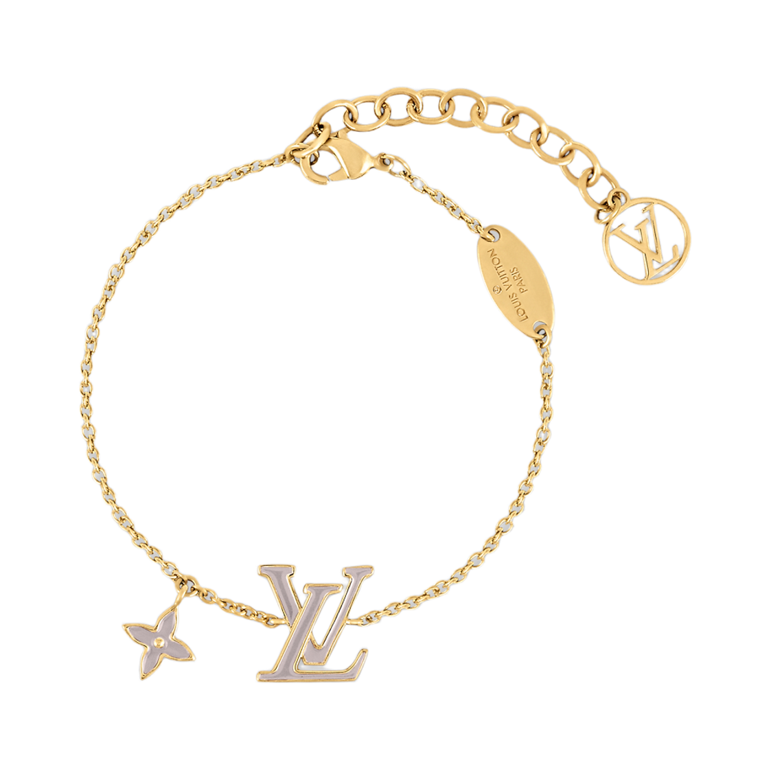 M1190A (W) Louis Vuitton LV Iconic Enamel Bracelet Marron Clair