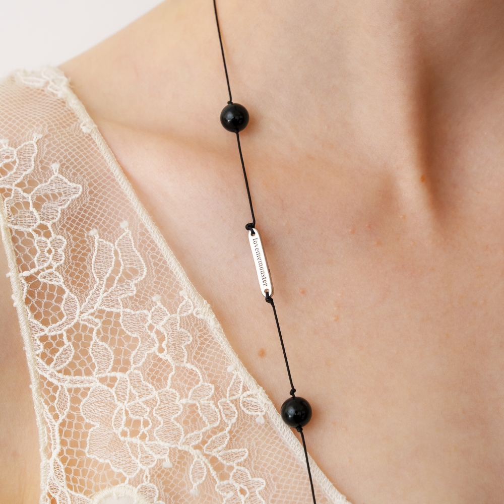 러브미몬스터 이터널 위시 롱 목걸이 블랙(lovememonster Eternal Wish Long Necklace BLACK) - 5