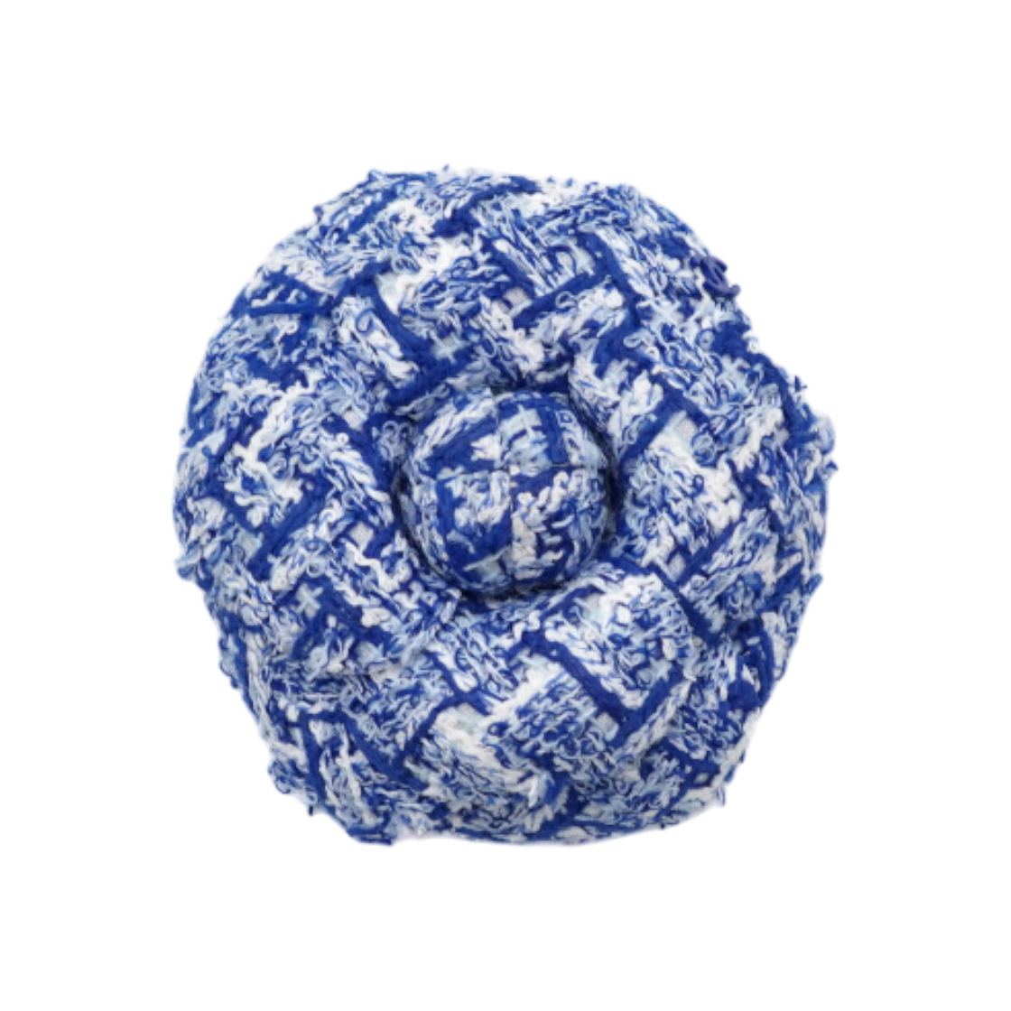 ITLU744NR5O3 Chanel 23 Season Blue Multi-Tweed Camellia Brooch