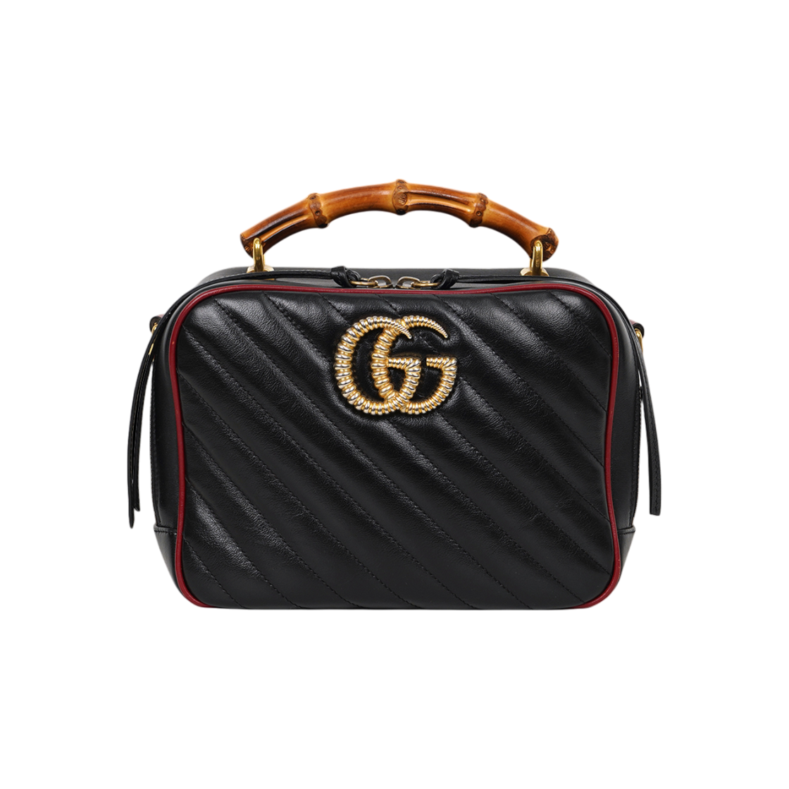 IT888UEQHRMJ Gucci GG Marmont Bamboo Top Handle Chain Shoulder Bag 602270
