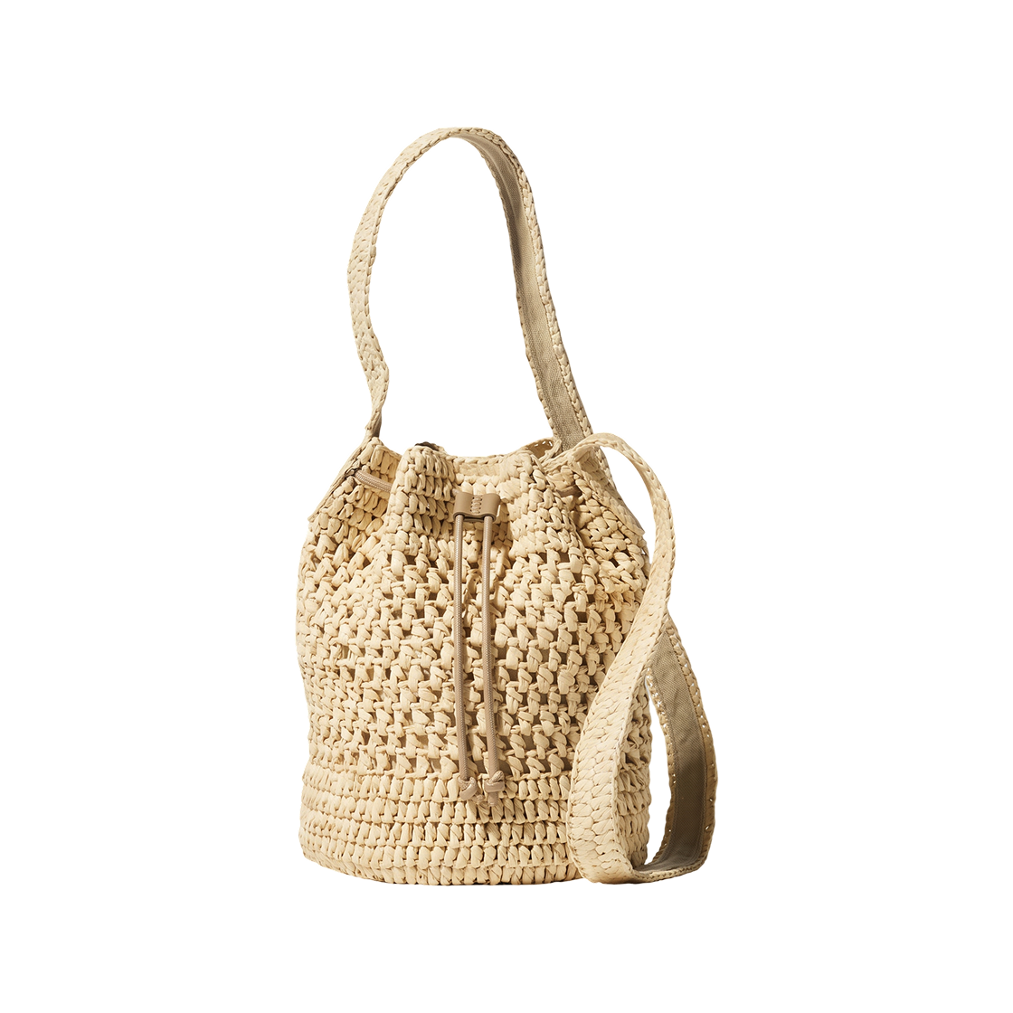 유니클로 크로셰 버킷백 베이지(Uniqlo Crochet Bucket Bag Beige)