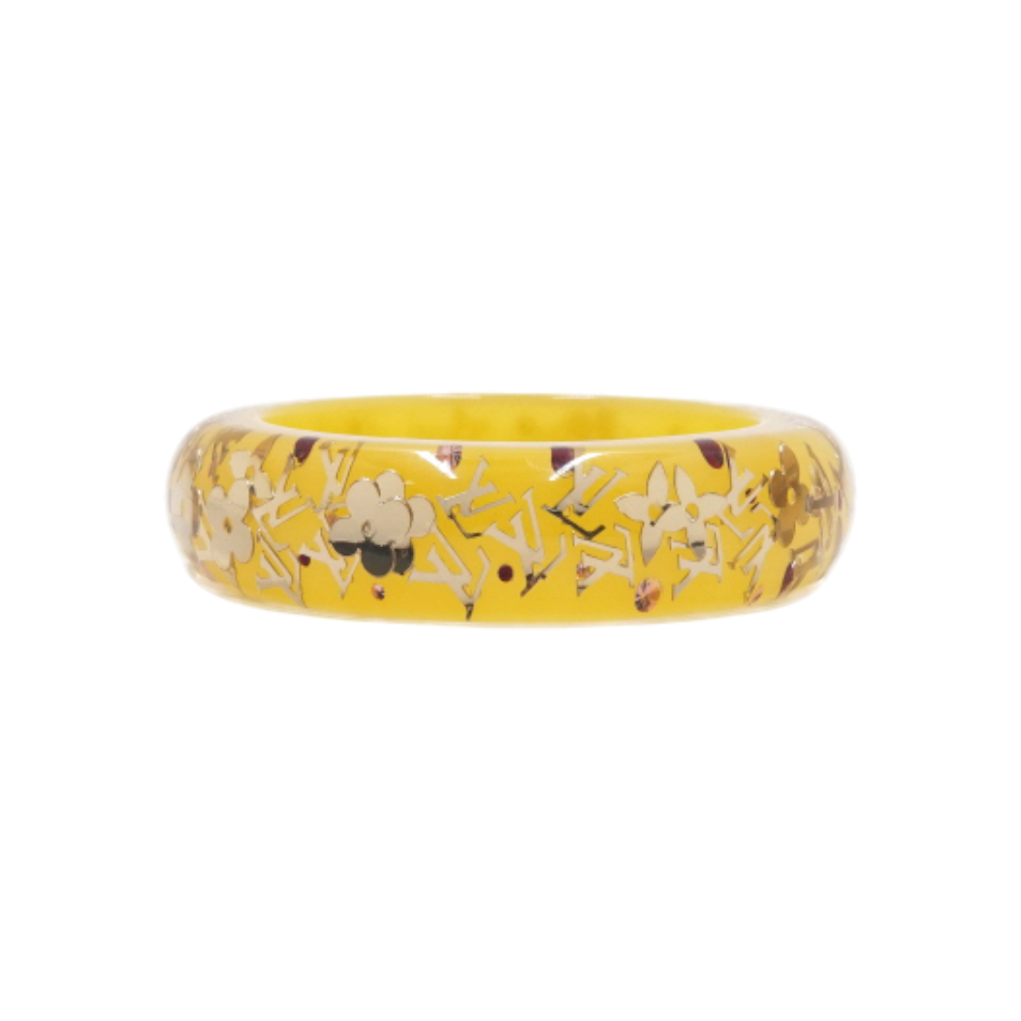 ITLQVOGQ3SIB Louis Vuitton Monogram Inclusion Yellow Women Bangle Bracelet AA63938