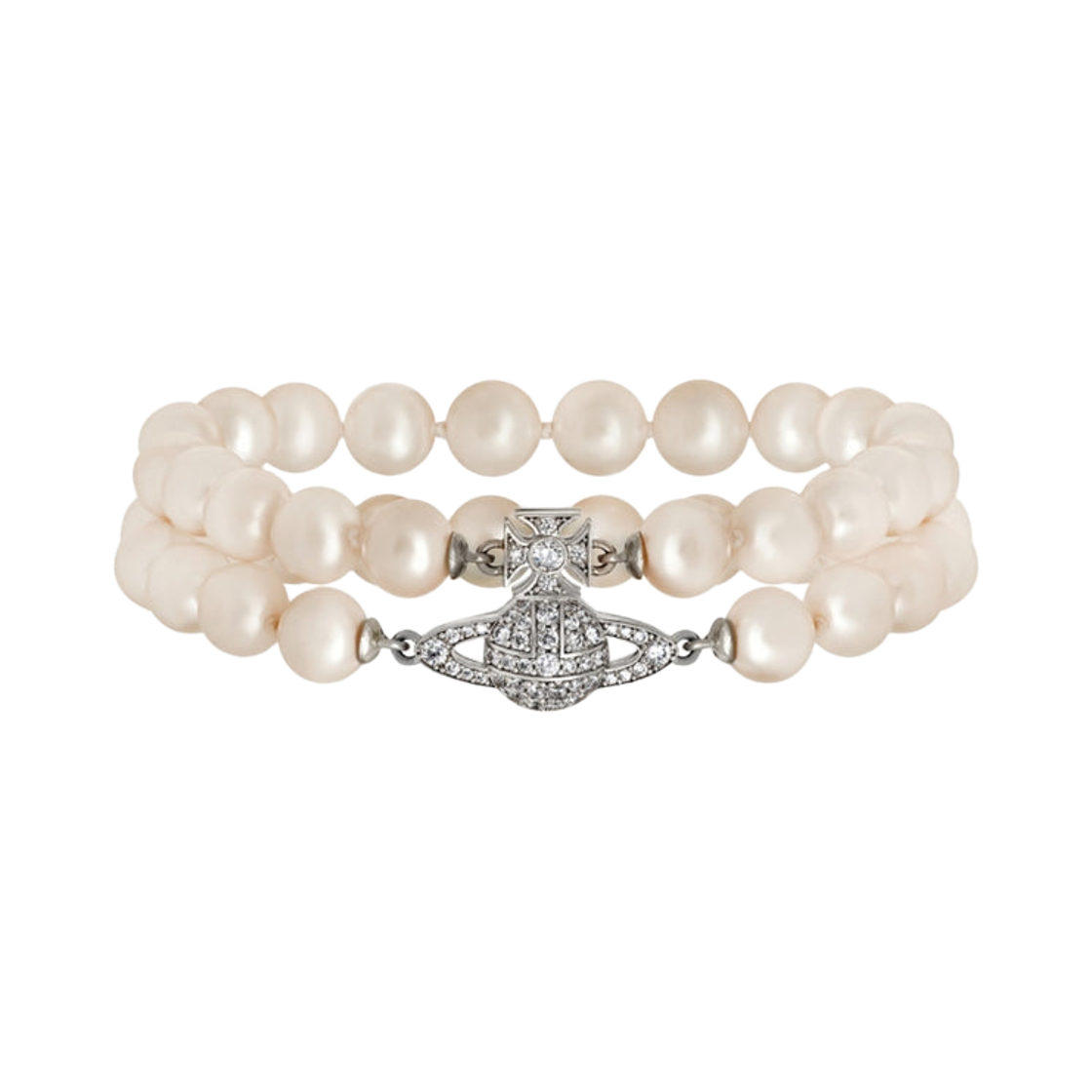 6103006M-02P132 (W) Vivienne Westwood Graziella Pearl Bracelet White