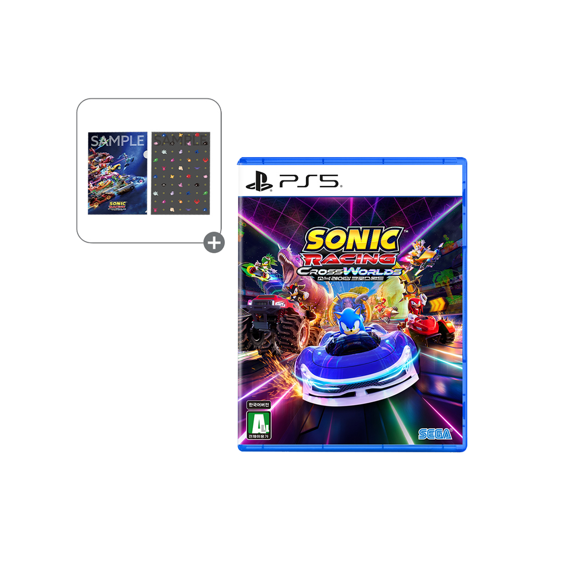 플레이스테이션 5 소닉 레이싱 크로스월드 + A4 클리어 파일(PlayStation 5 Sonic Racing: CrossWorlds)