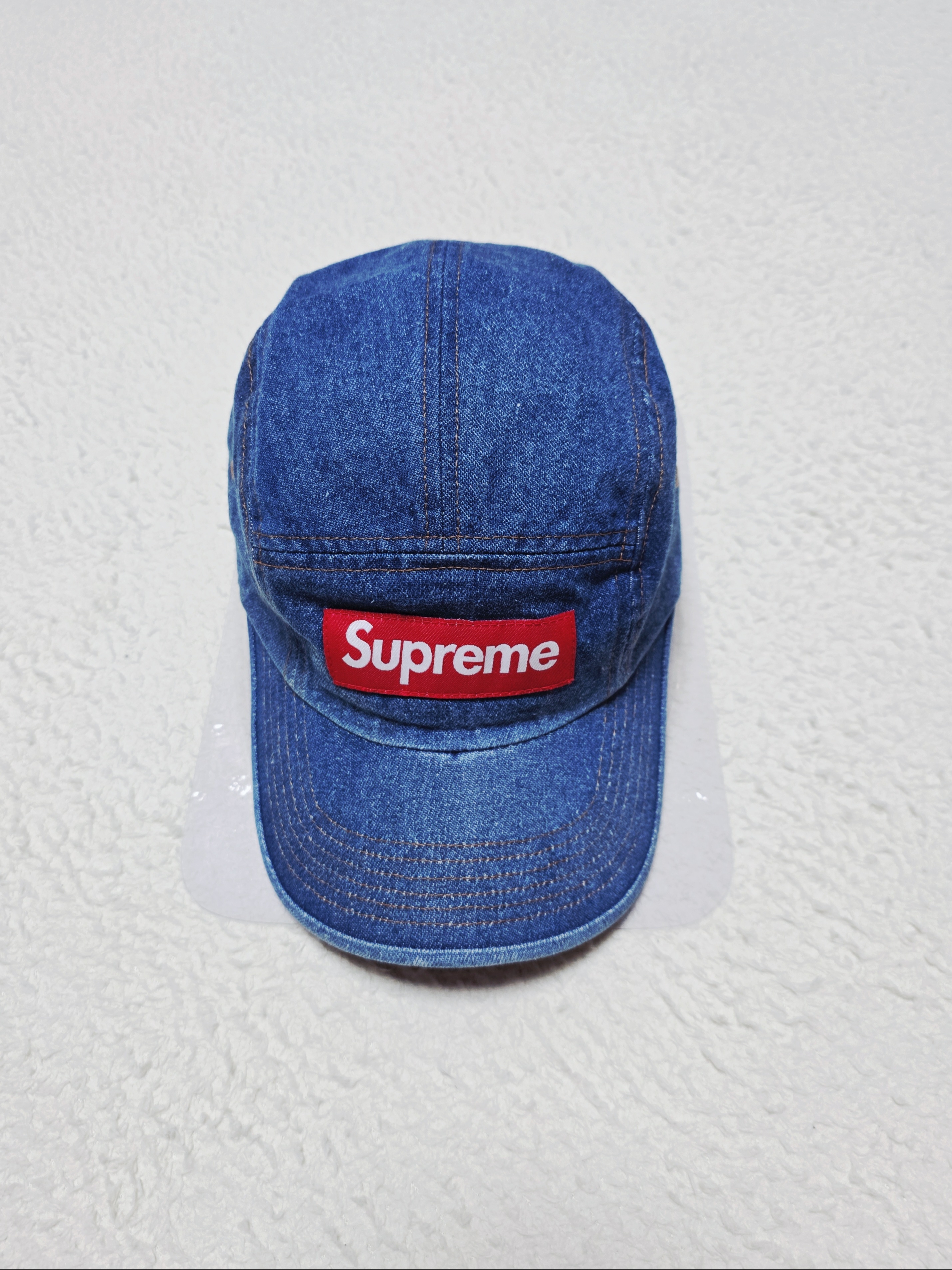 Supreme Washed Chino Twill Camp Cap Denim - 22FW 착용 스타일 - 2