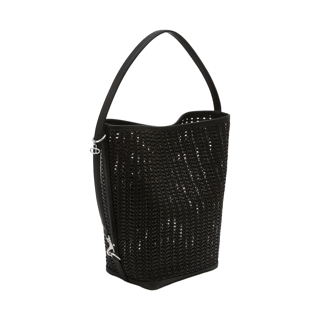 AABA6E841BK Athe Vanessabruno Acc Panier Black Panier Mesh Shoulder Bag L Aaba6E841Bk Black