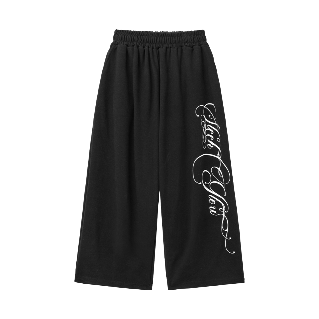 슬릭글로우 사이드 레터링 스웨트 팬츠 블랙(SLEEKGLOW  Side Lettering Sweatpants Black) - 1