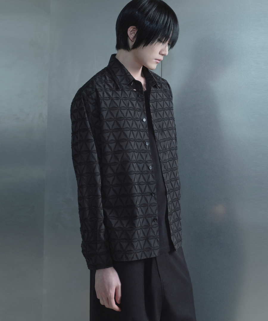 키류 프리즘 컷 오프 셔츠 블랙(kiryu Prism Cut Off Shirt Black) - 3