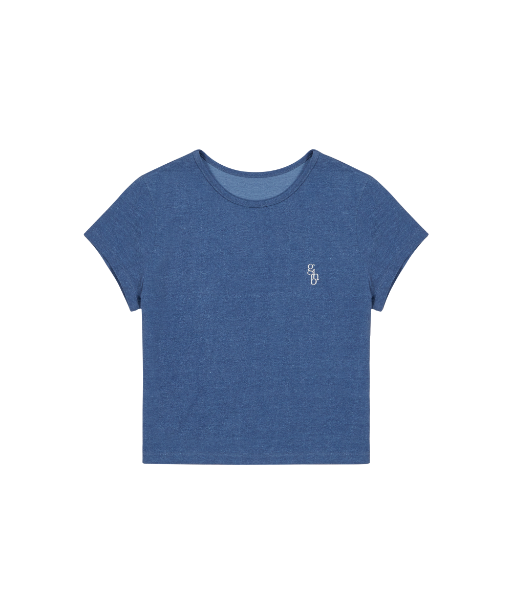 지비에이치 어패럴 캡 슬리브 탑 / 빈티지 블루(GBH APPAREL Cap Sleeve Top / Vintage Blue)