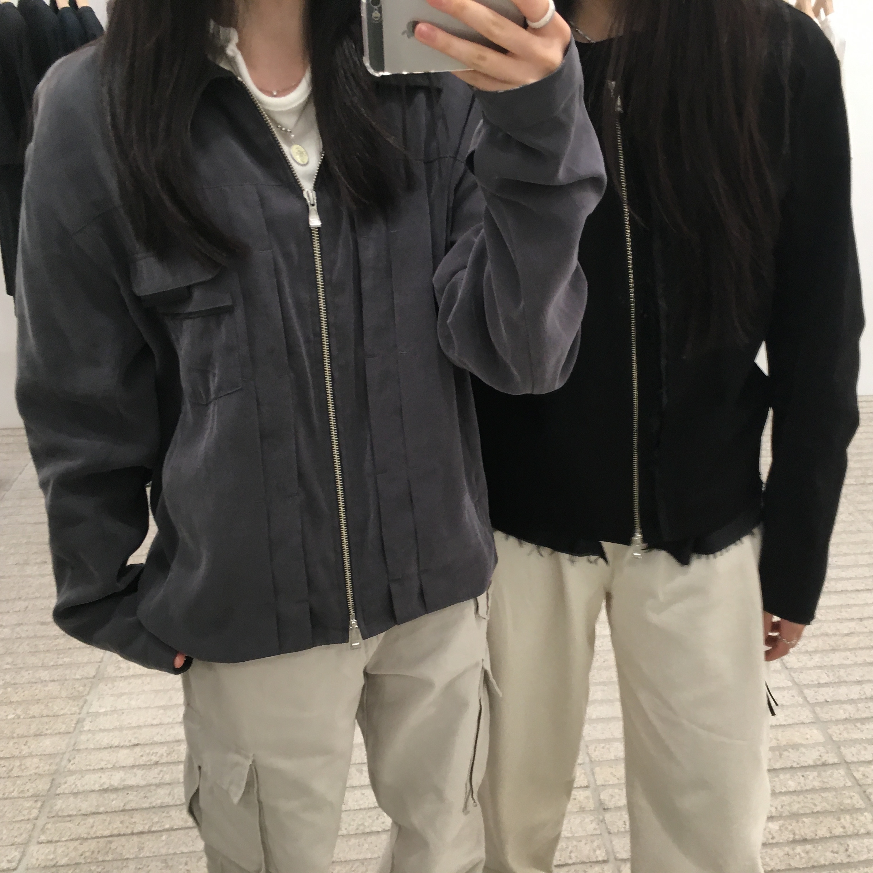 Xlim EP.9 06 Jacket Black, Xlim EP.9 01 Jacket Deep Orange 착용 스타일 - 2