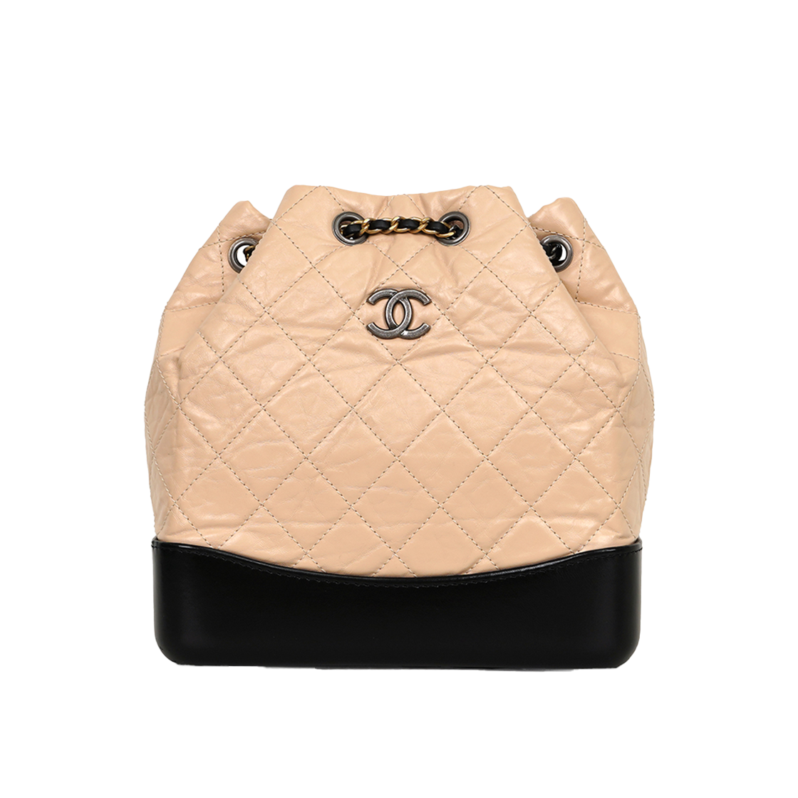 ITKMEJCM52F4 Chanel Gabrielle Small Beige Backpack Chip