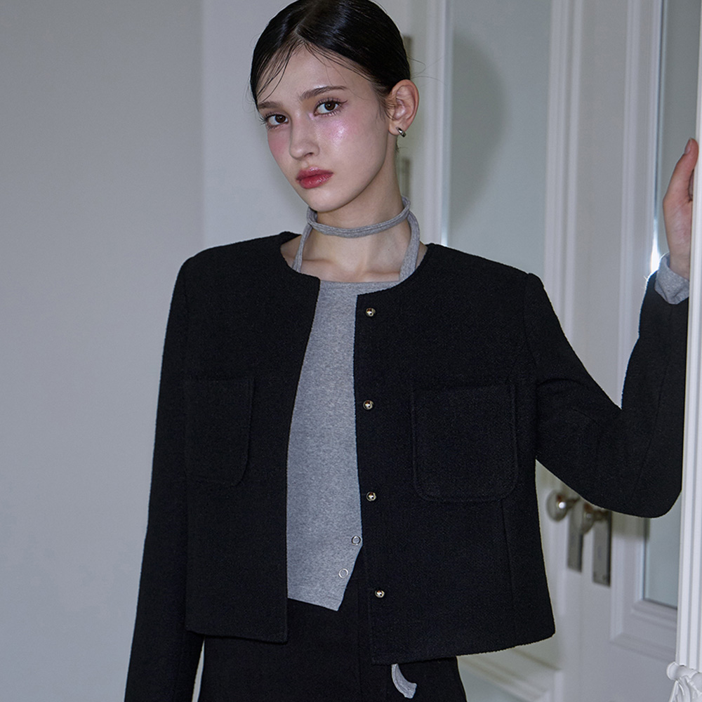 로제프란츠 포켓 트위드 자켓 블랙(Rosefrantz Pocket Tweed Jacket [Black]) - 2