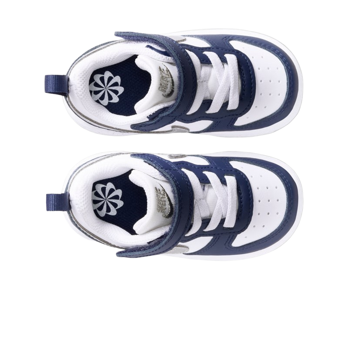 (TD) 나이키 코트 버로우 로우 리크래프트 화이트 메탈릭 실버((TD) Nike Court Borough Low Recraft White Metallic Silver) - 2