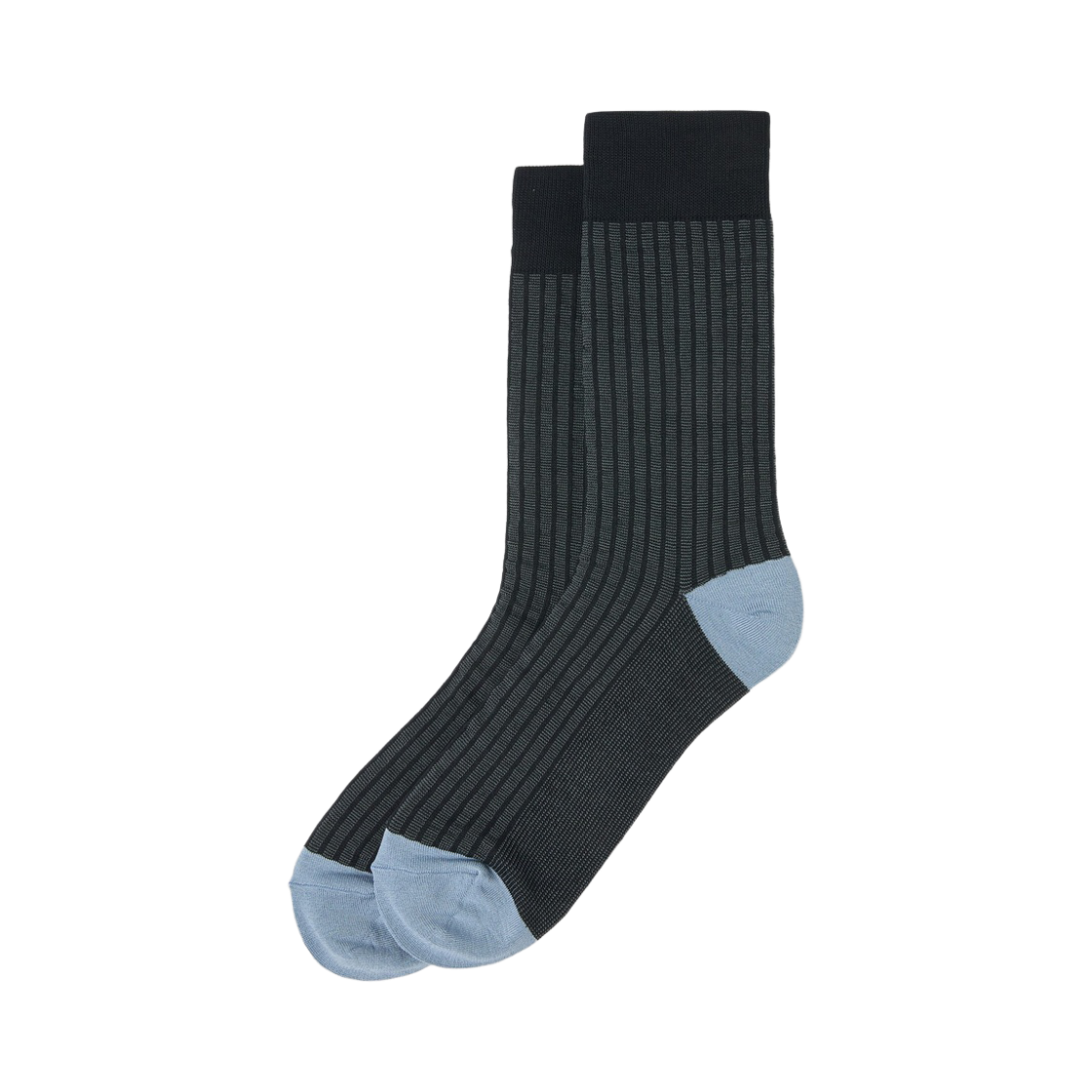 CALAX26102GYX Customellow Rib Block Socks Gray
