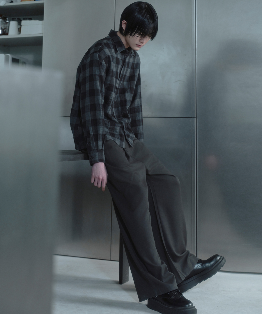 키류 린넨 버팔로 빅 체크 셔츠 블랙(kiryu Buffalo Big Check Shirt Black) - 6