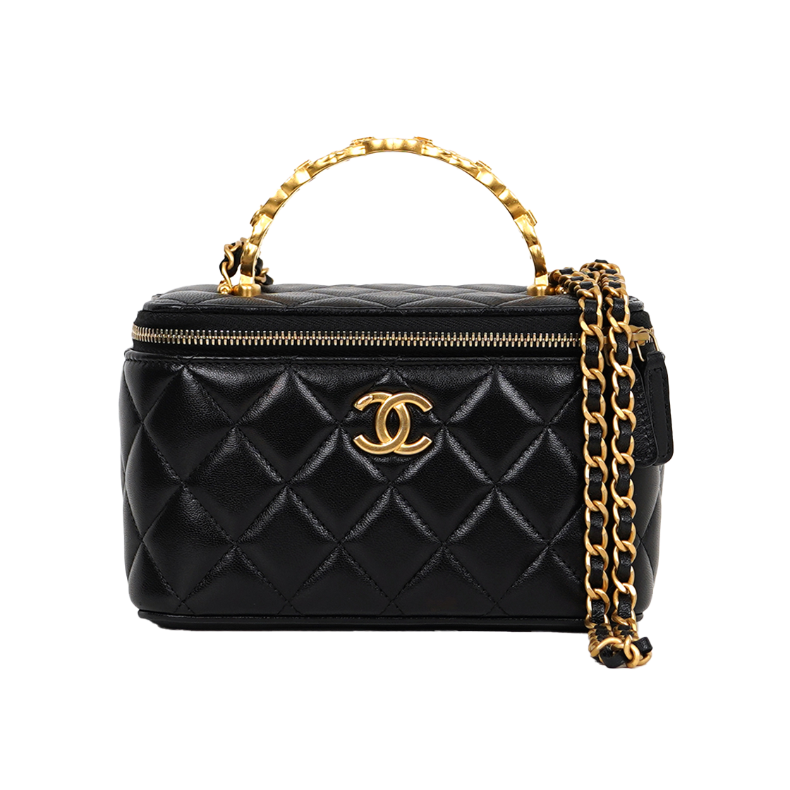ITQA6UVUAWQM Chanel Gold Handle Cosmetic Case