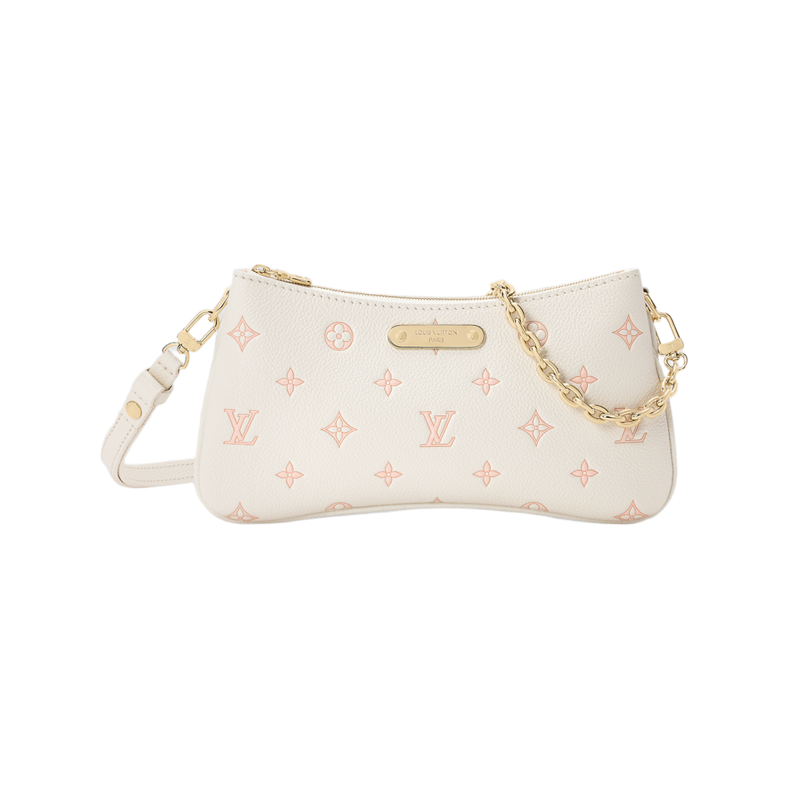 M27741 Louis Vuitton Pochette Liv Milky White Peach