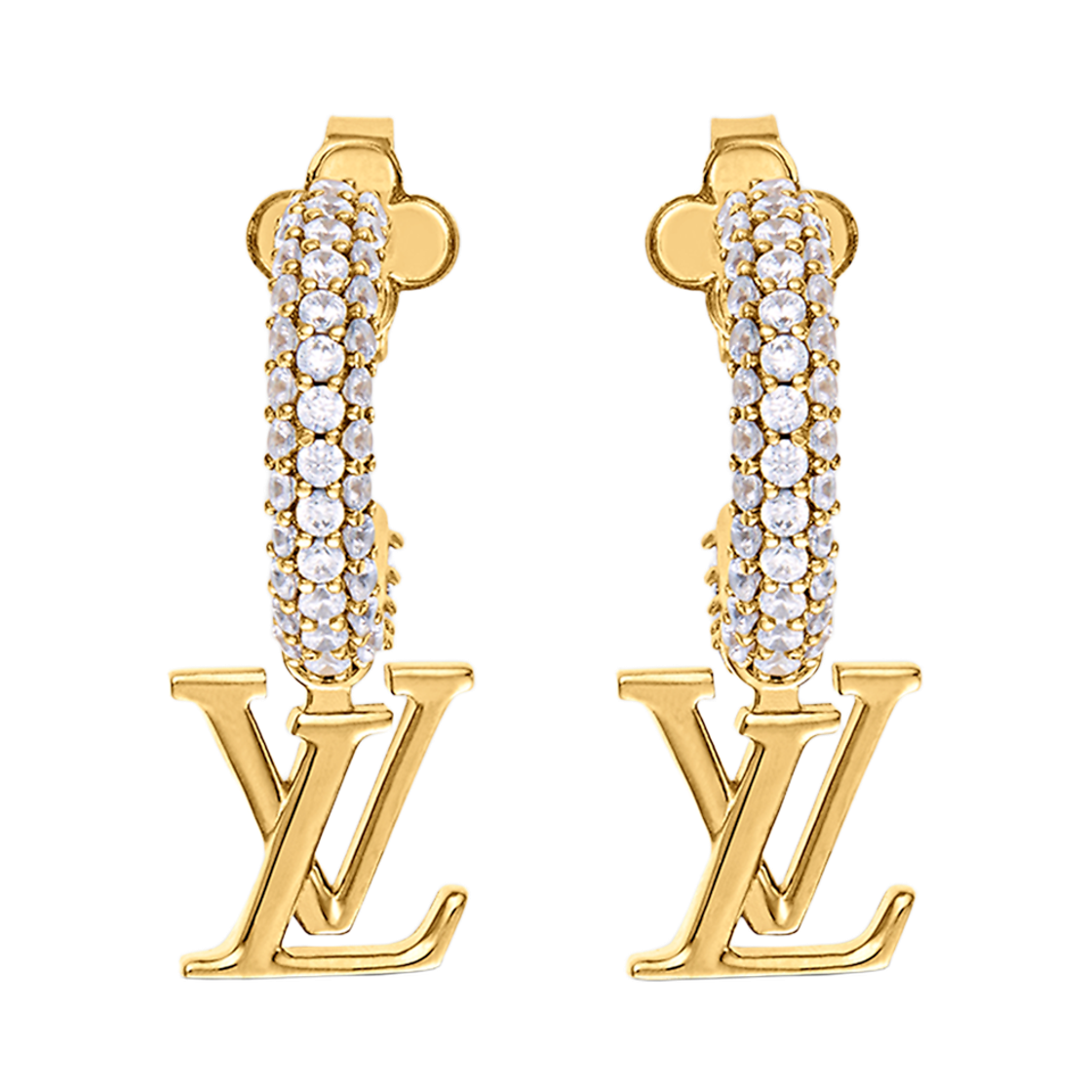M01732 (W) Louis Vuitton LV Iconic Earrings Gold