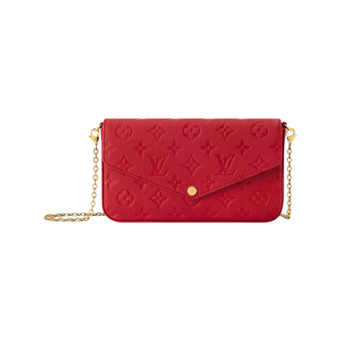 M25793 Louis Vuitton Pochette Felicie Monogram Empreinte Rouge Louis