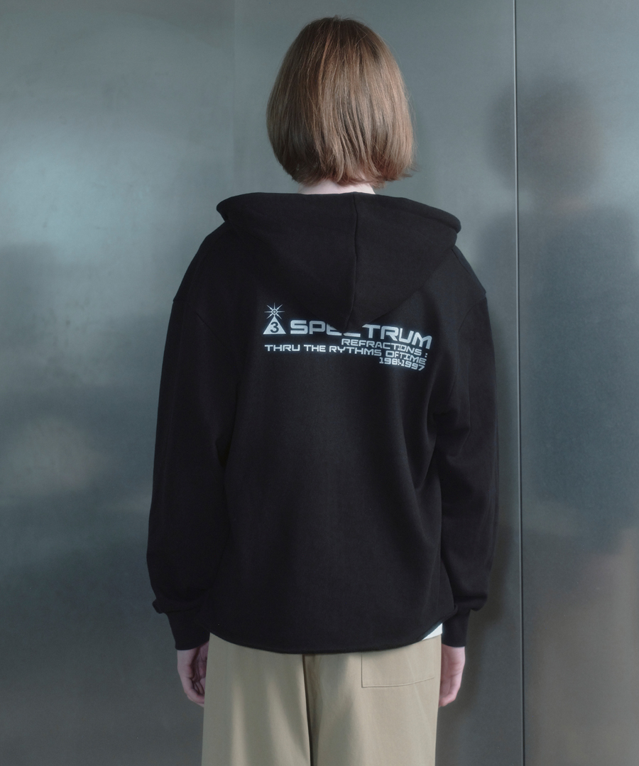키류 컷 오프 후드 집업 블랙(kiryu Cut Off Hoodie Zip Up Black) - 4