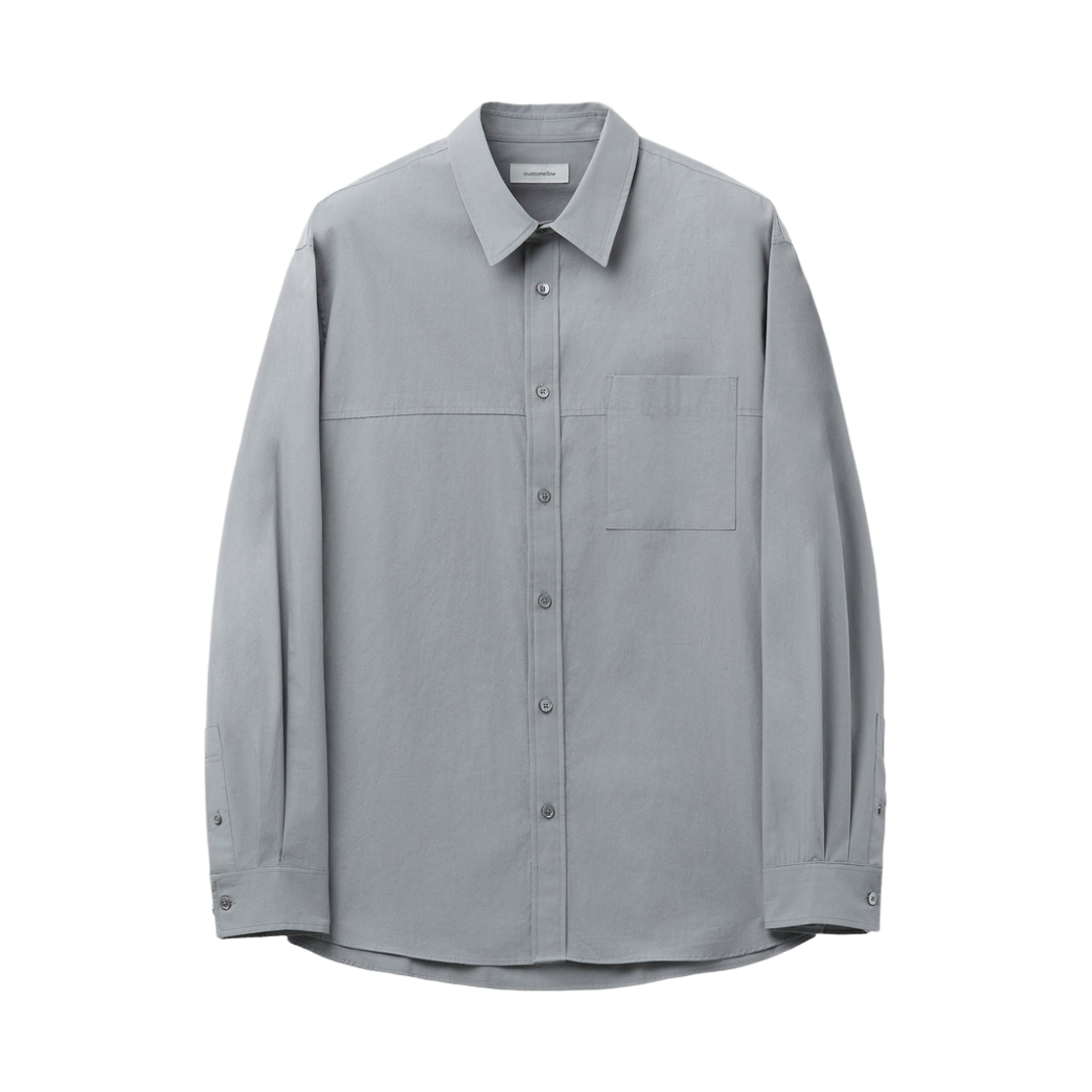 커스텀멜로우 그레이 레귤러핏 베이직 셔츠 그레이(Customellow Grey Regular Fit Basic Shirt Gray) - 1