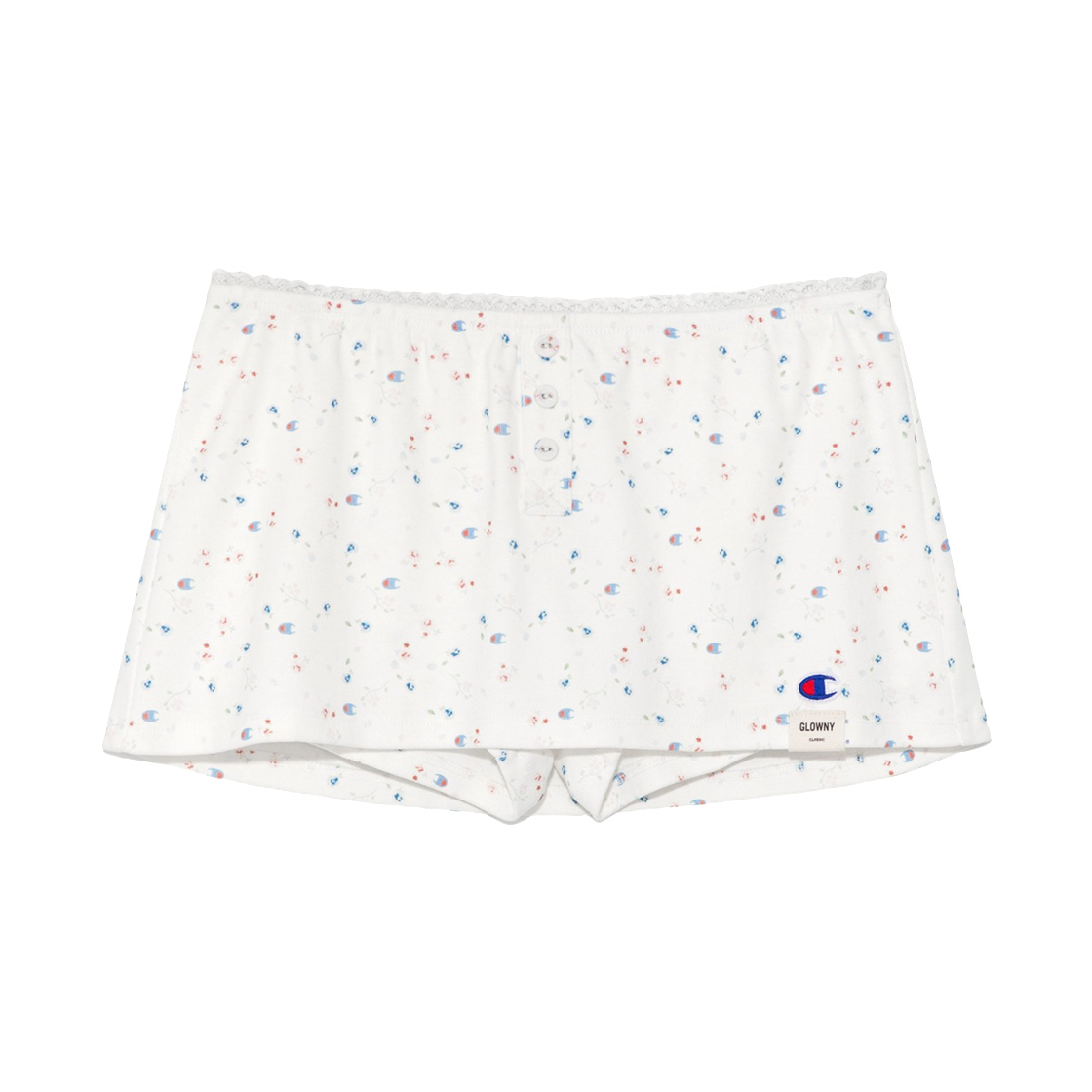 (W) 글로니 x 챔피온 미니 스커트 화이트((W) Glowny x Champion Mini Skirt White)
