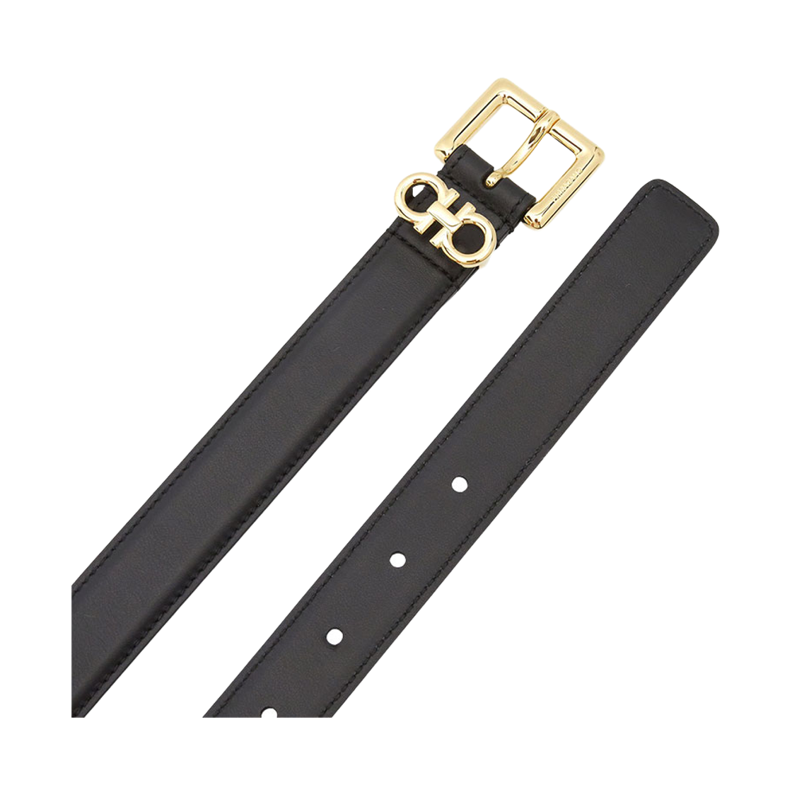 [15% 쿠폰] (W) 페라가모 더블 간치니 픽스드 벨트 블랙([15% 쿠폰] (W) Ferragamo Double Gancini Fixed Belt Black) - 4