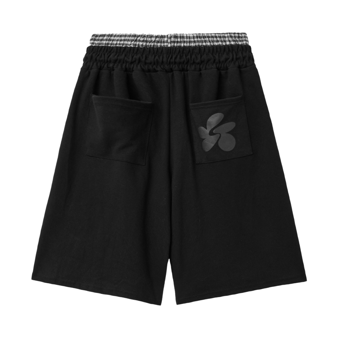 슬릭글로우 체크 레이어드 버뮤다 팬츠 블랙(SLEEKGLOW Check Layered Bermuda Pants Black) - 2