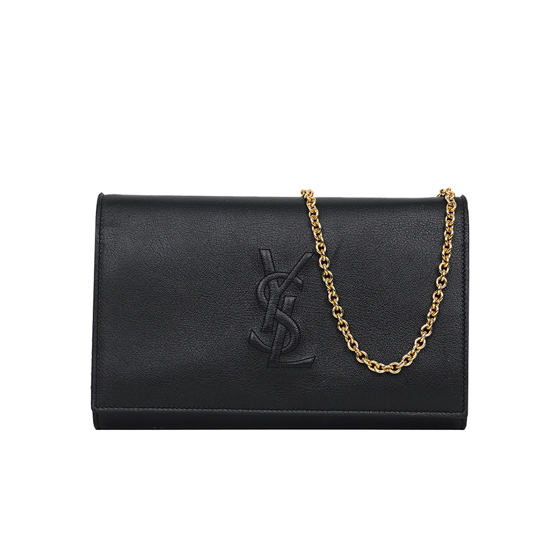 ITLU8O3JFGDO Saint Laurent Belle de Jour Chain Black Leather Clutch 559075