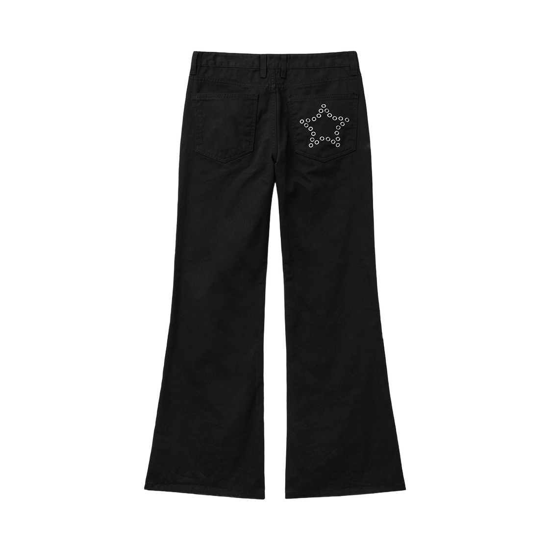 슬릭글로우 스타 아일렛 부츠컷 팬츠 블랙(SLEEKGLOW Star Eyelet Bootscut Pants Black)