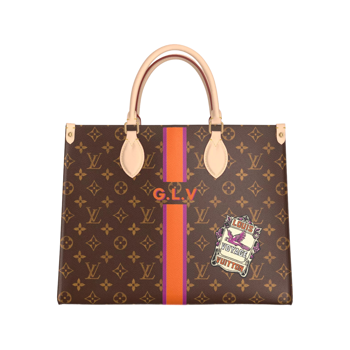 P01898 Louis Vuitton Onthego MM Monogram Coated Canvas