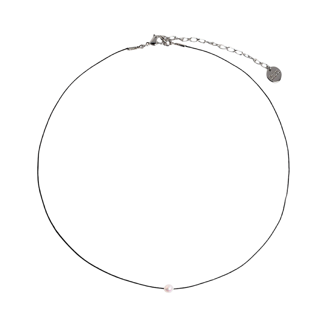 L261MNK050 lovememonster Tiny Gem Strap Necklace WHITE
