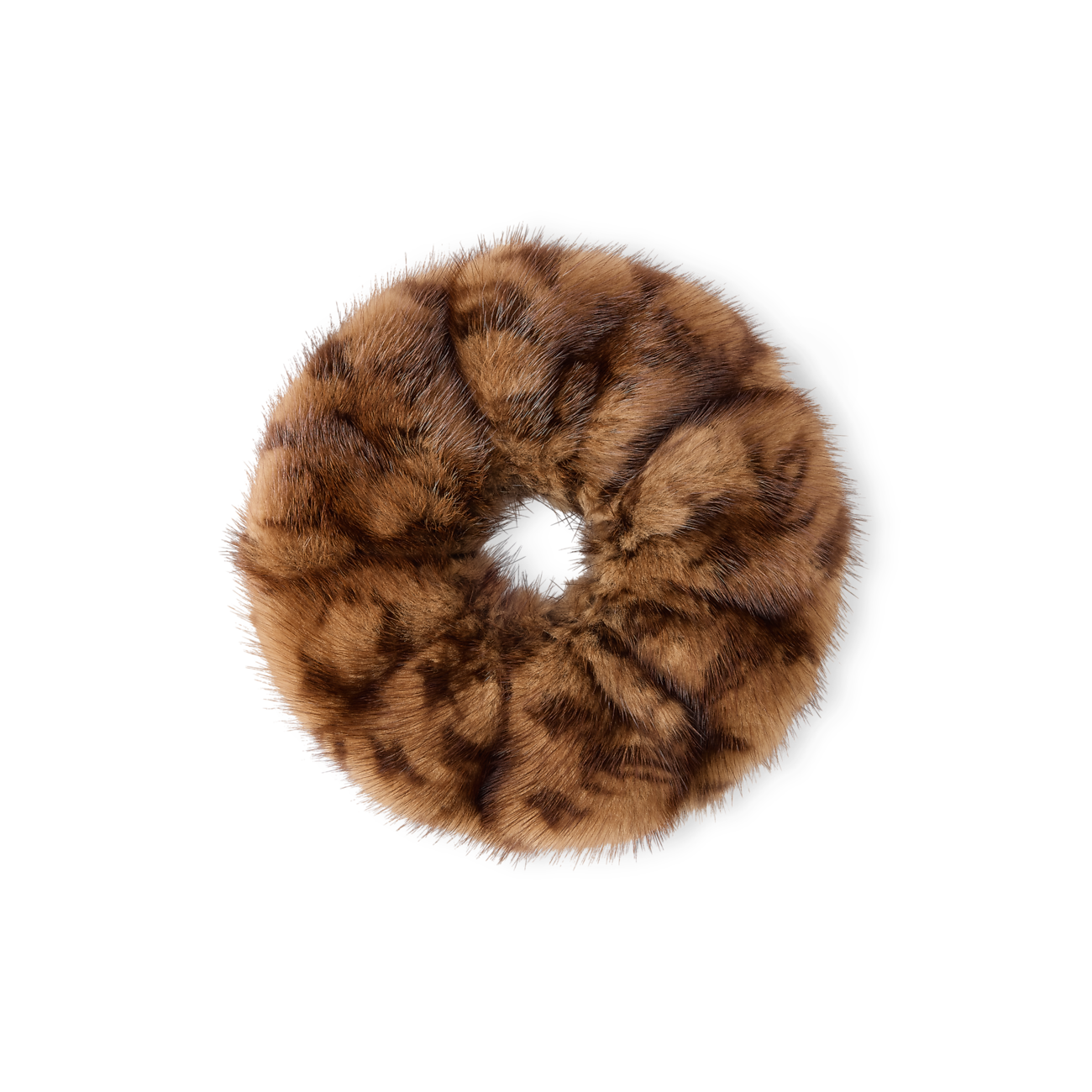 M97194 (W) Louis Vuitton Mink Monogram Scrunchy Dark Brown