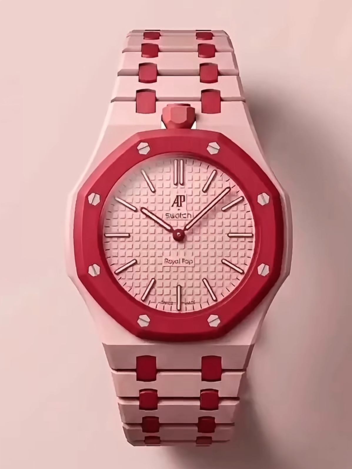 Swatch x Audemars Piguet Bioceramic Royal Pop Otto Rosso 착용 스타일