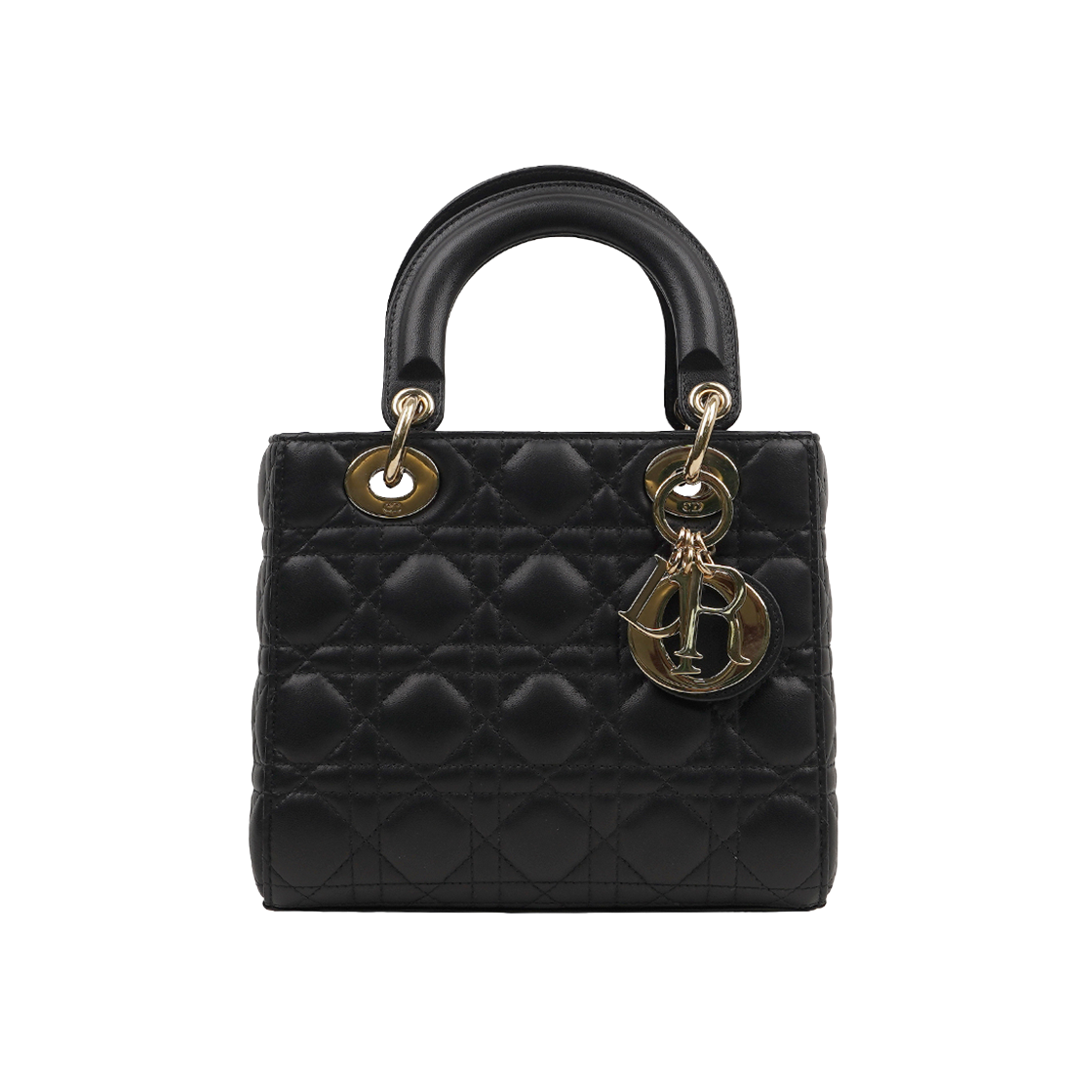 IT27E5AB53FI Dior Lady Lambskin Small Black Tote Bag M05380