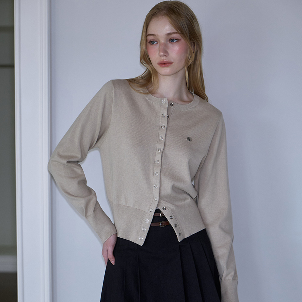 로제프란츠 아일렛 라운드 가디건 베이지(Rosefrantz Eyelet Round Cardigan [Beige]) - 2