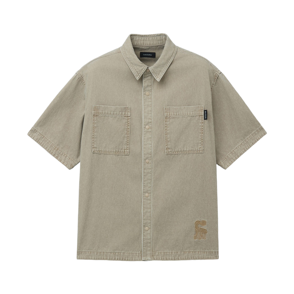 CWSAM26491BEX Customellow Cotton Dyed Half Shirt Beige