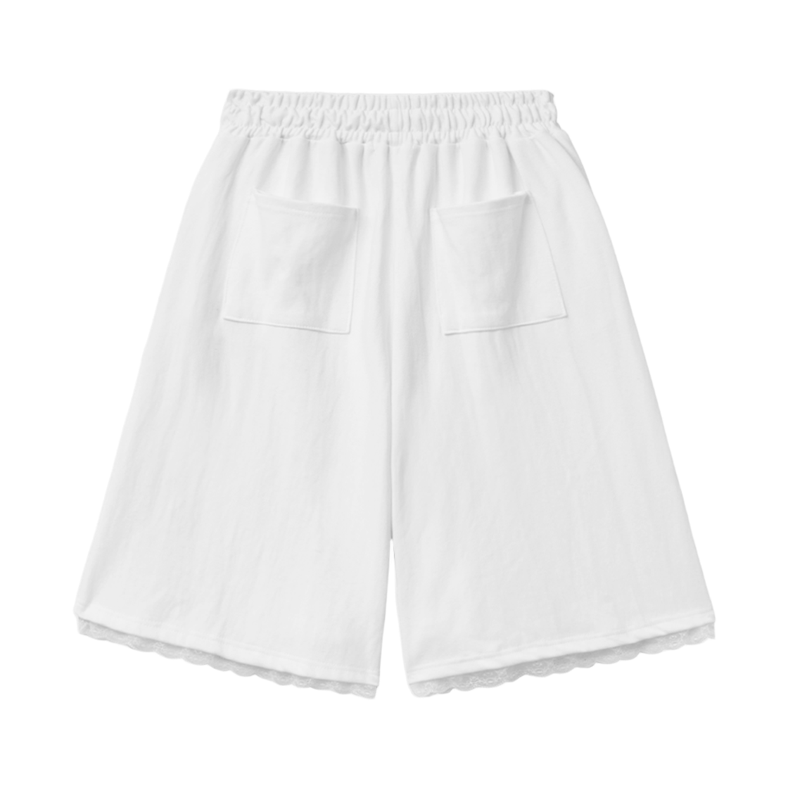슬릭글로우 레이스 밴딩 버뮤다 팬츠 화이트(SLEEKGLOW Lace Banding Bermuda Pants White) - 2