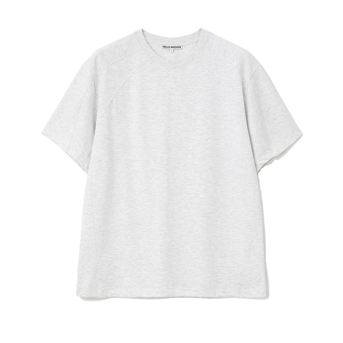 밀로 아카이브 더블 인시전 티셔츠 화이트 멜란지(Millo Archive Double Incision T-Shirts White Melange)