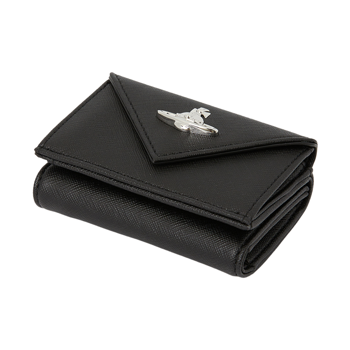 [15% 쿠폰] 비비안 웨스트우드 엔벨로프 사피아노 레더 월렛 블랙([15% 쿠폰] Vivienne Westwood Envelope Saffiano Leather Wallet Black) - 4