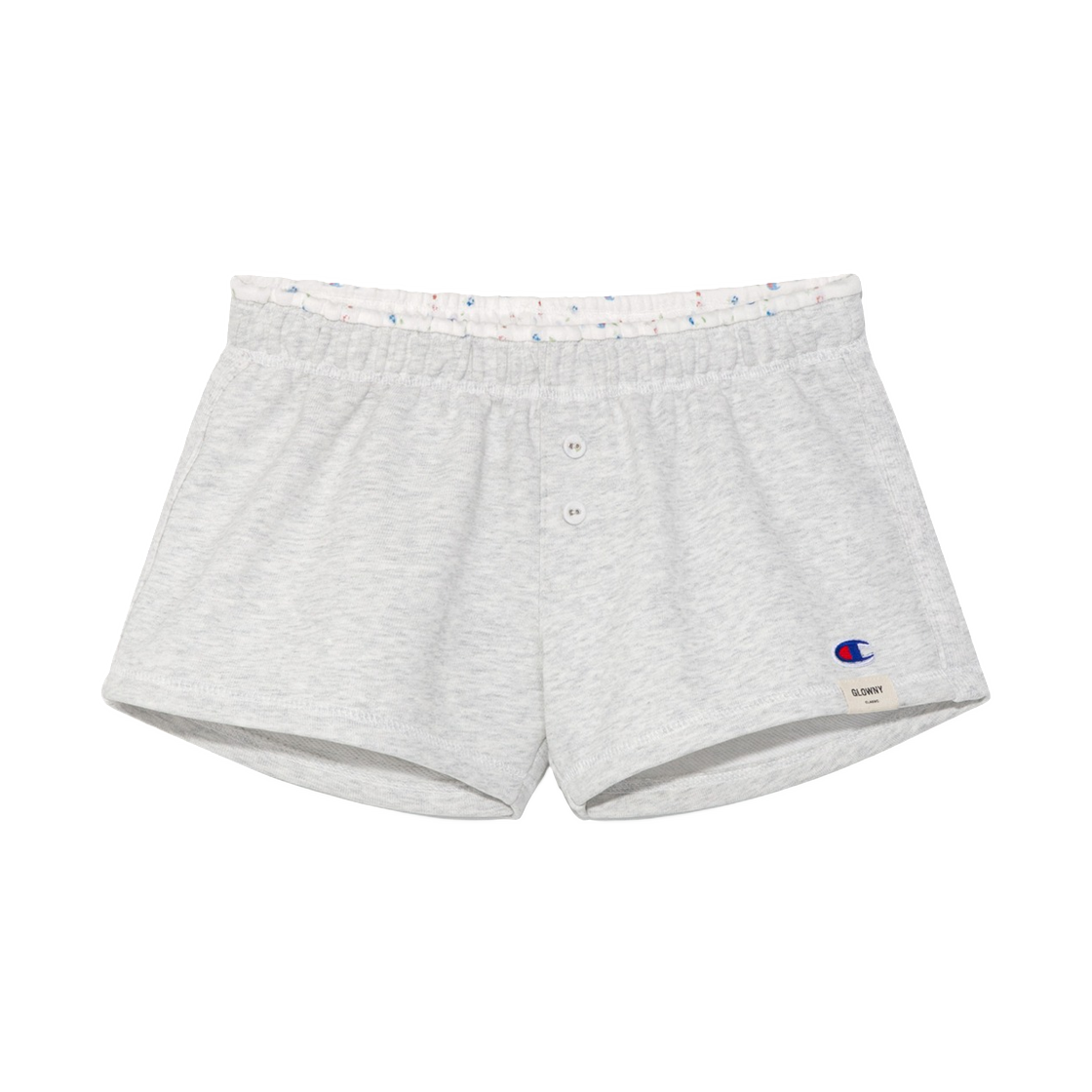 (W) 글로니 x 챔피온 스웨트 쇼츠 멜란지 그레이((W) Glowny x Champion Sweat Shorts Melange Gray)