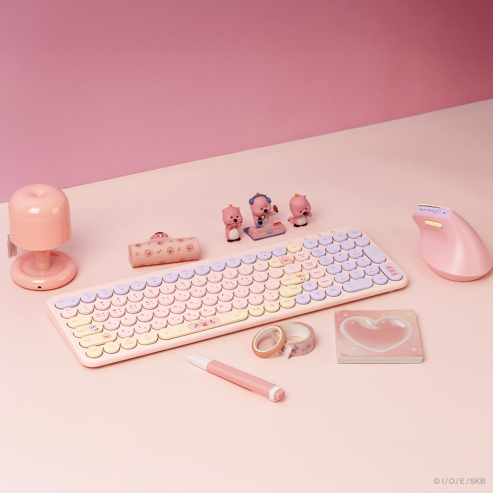 로이체 베이비 잔망루피 멀티페어링 블루투스 무선 키보드(Royche Multi-Pairing Wireless Bluetooth Keyboard - Baby Zanmang Loopy Edition) - 6