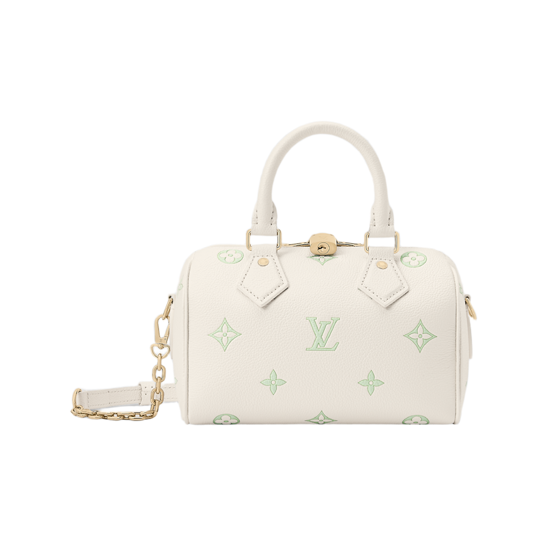 M27572 Louis Vuitton Speedy Bandouliere 20 Milky White Jade Green