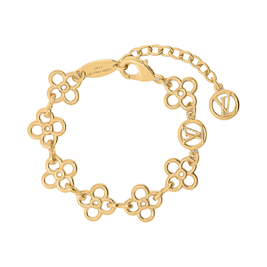 M1985A Louis Vuitton LV Charm Bracelet Gold