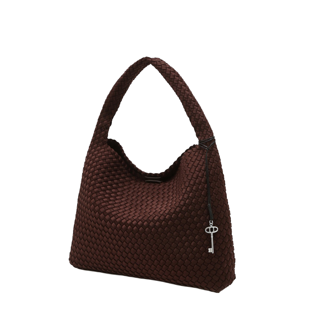 AABA6E851W3 Athe Vanessabruno Acc Dark Brown Neoprene Weaving Shoulder Bag L Aaba6E851W3 Dark Brown