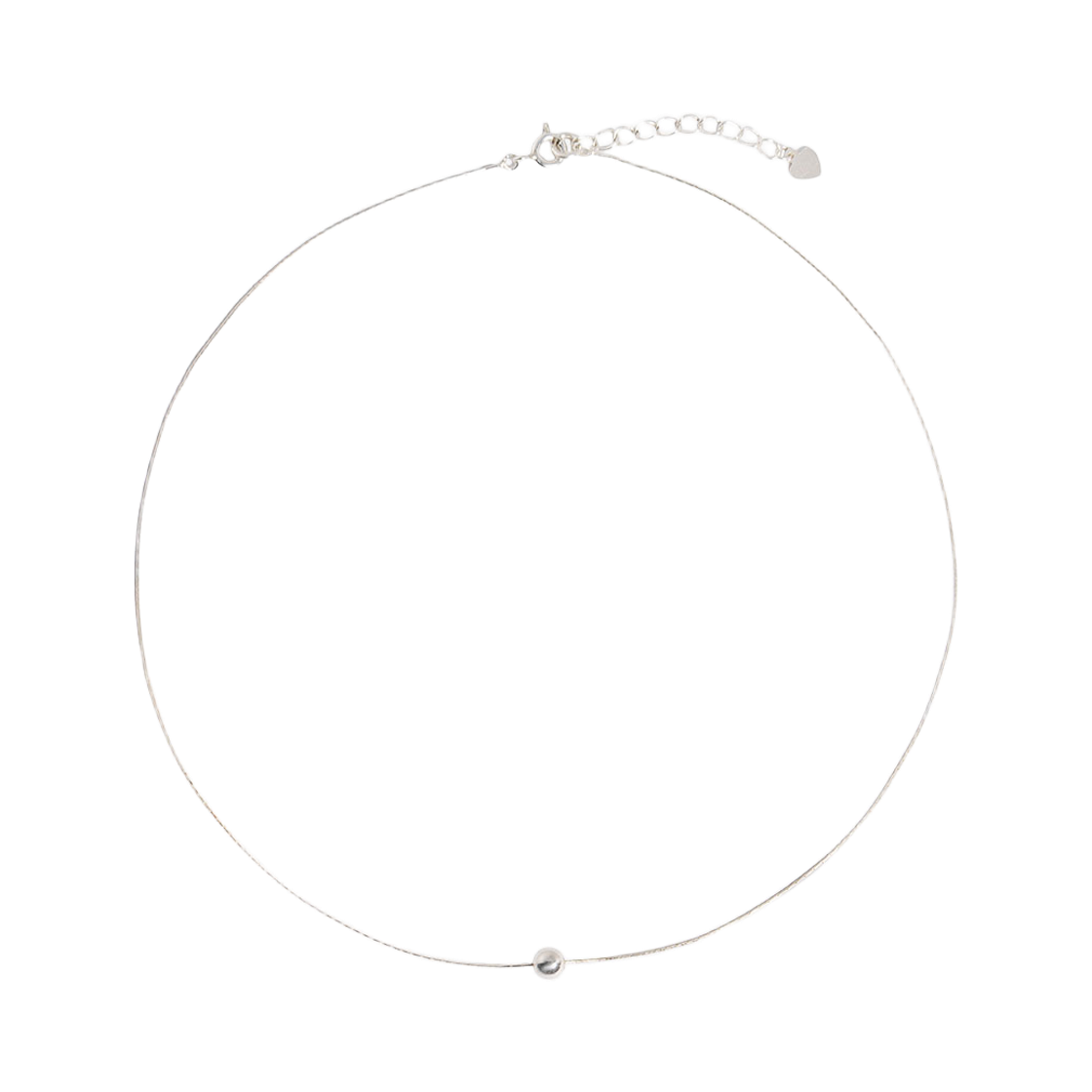 L261MNK140 lovememonster [Silver] Shining Ball Chain Necklace SILVER