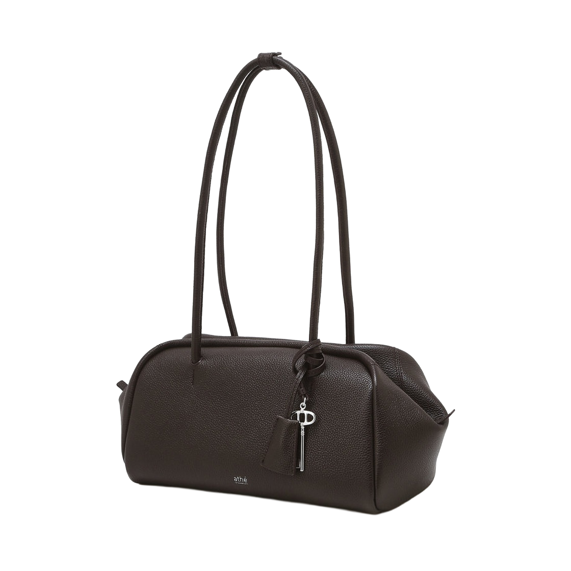 AABA75251W3 Athe Vanessabruno Acc Ballon Dark Brown Leather Ballon Shoulder Bag Aaba6F251W3 Dark Brown