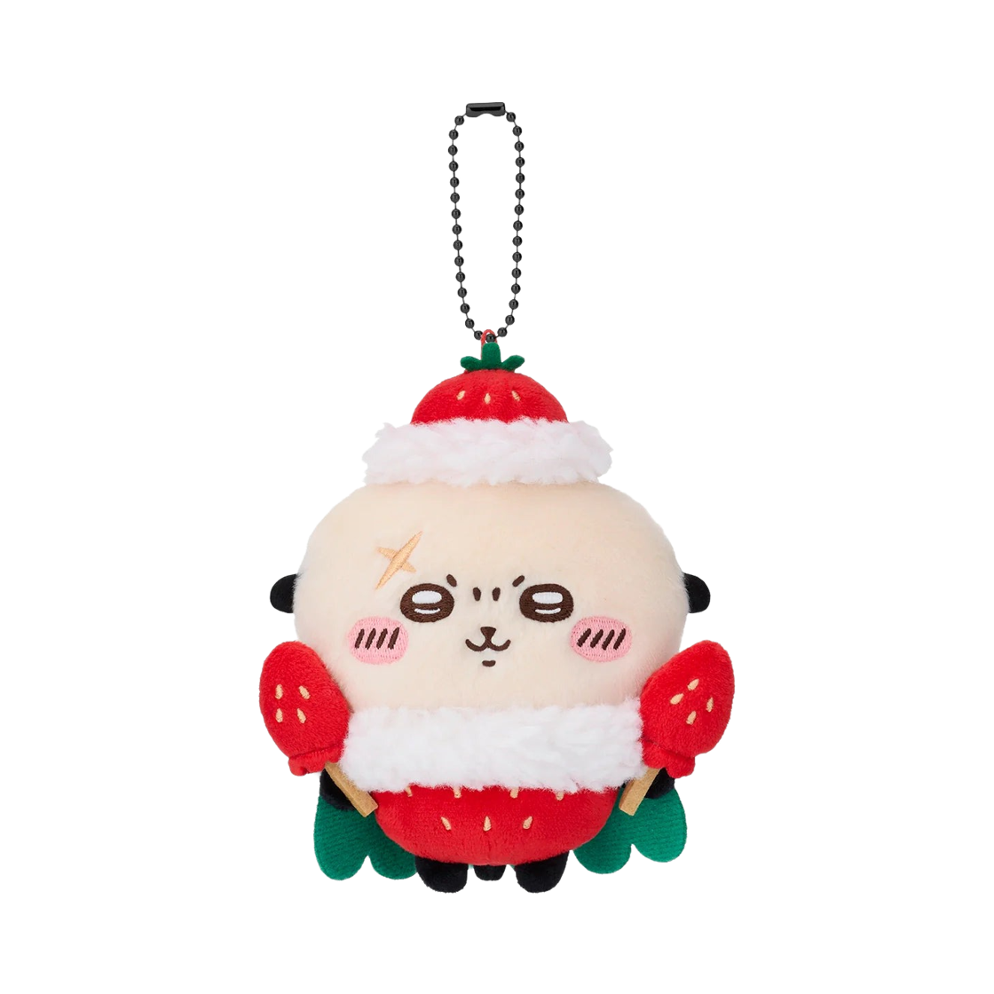 치이카와 포켓 프루트 마스코트 키링 스트로베리 랏코(Chiikawa Pocket Fruit Mascot Keyring Strawberry Rakko) - 1