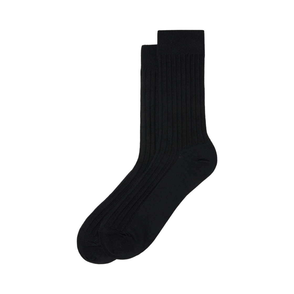 CALAX26101BKX Customellow Rib Logo Socks Black